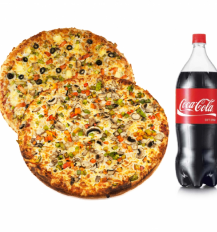 2 Small Pizza 0.5 Ltr. Kabab Topping Pizza Deals