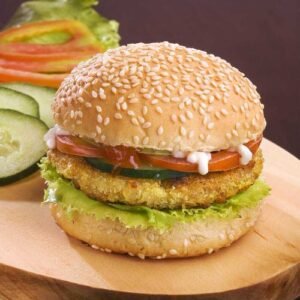 Chicken Cheese Kabab Burger